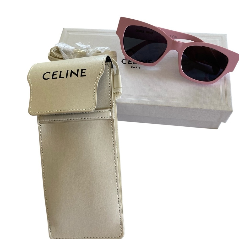 💗 AUTHENTIC CELINE Paris Pink Sunglasses – Authentic, Rare & Chic 💗 - Picture 3 of 12